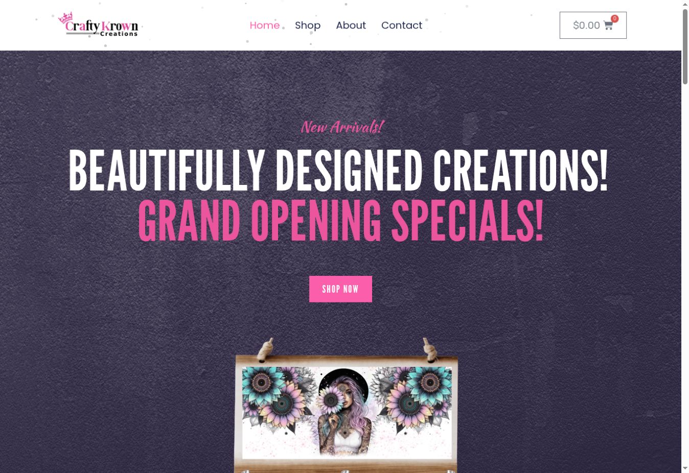 Crafty Krown Creations website project